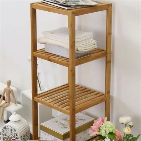 Shop For Kinbor 100 Bamboo Bathroom Shelf 5 Tier Multifunctional