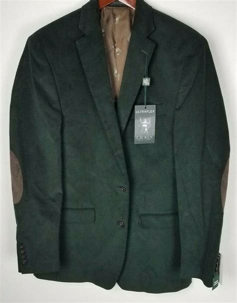 Lauren Ralph Lauren Mens Corduroy Sport Coat Size 40 Long Green 40l
