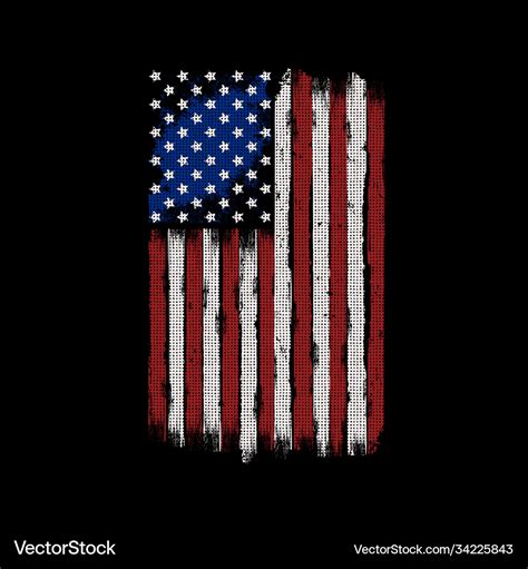 Usa Flag Design Artwork Royalty Free Vector Image