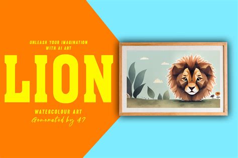 Cute And Artistic Lion Painting Art 01 Graphic By N Pattern · Creative