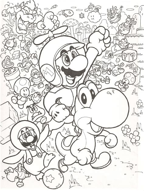 The children are so familiar with super mario. super mario bros coloring pages - Free Large Images