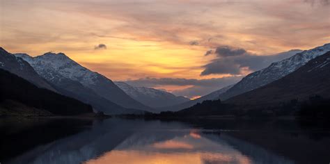 Wallpaper Reflection Sky Nature Loch Highland Lake Water Dawn