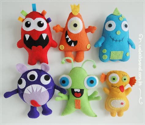 Lovely Monsters Felt Pattern Pdf Handsew Halloween Party Kids Toys Felt