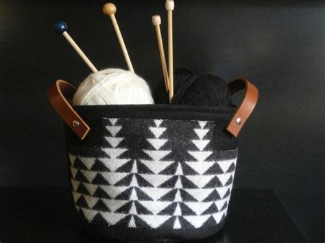 Storage Bucket Pendleton Wool Fabric Tribal Pattern For Etsy Wool