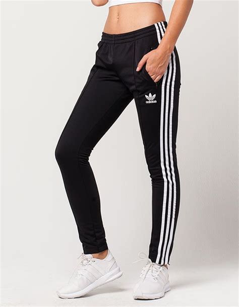Big trefoil abstract polyester track pants. ADIDAS Supergirl Womens Track Pants - BLKWH - 280907125 ...