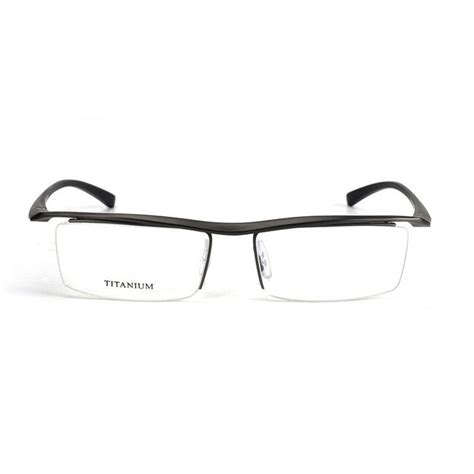 Hotony Men S Semi Rim Browline Titanium Frame Eyeglasses P8189 Semi Rim Hotony Gray Eyeglass