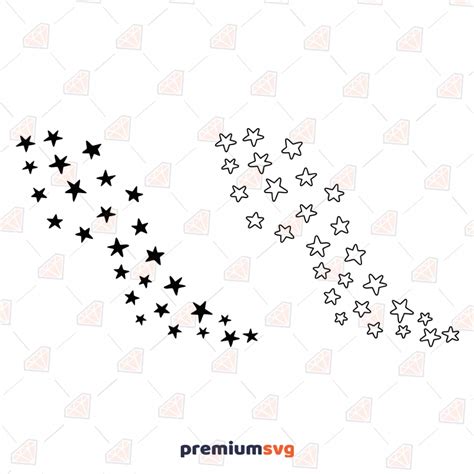 Hand Drawn Stars Wave Svg Cut Files Star Wave Svg Instant Download