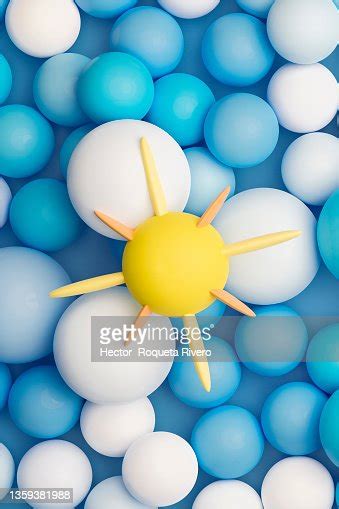 3d Geometry Of Spheres With The Shape Of The Yellow Sun And Blue