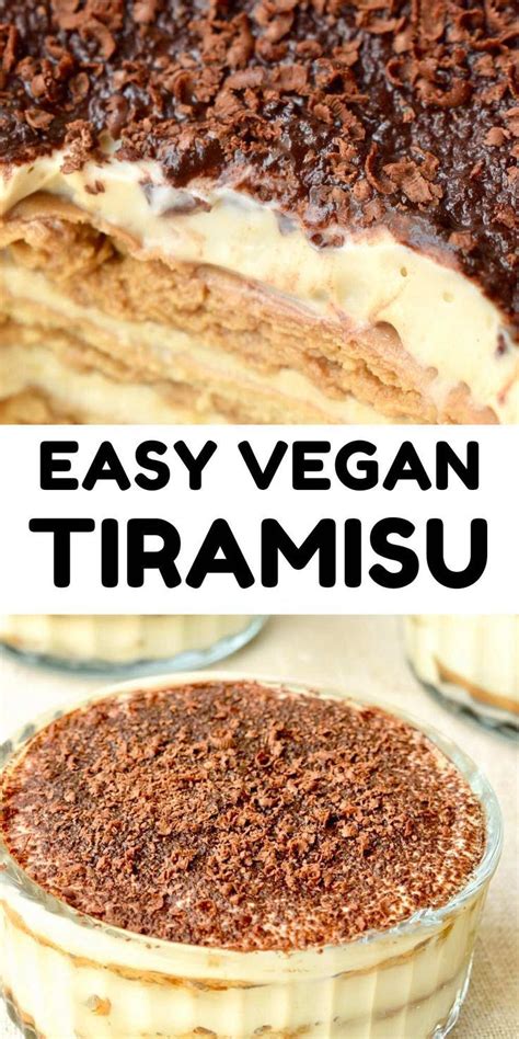 Easy Vegan Tiramisu Recipe Easy Vegan Dessert Vegan Desserts Vegan Dessert Recipes