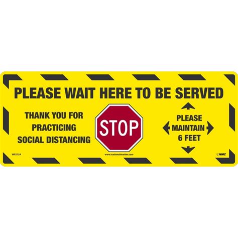 Covid 19 Please Wait Here To Be Served Floor Decal Covid 19 6 Social