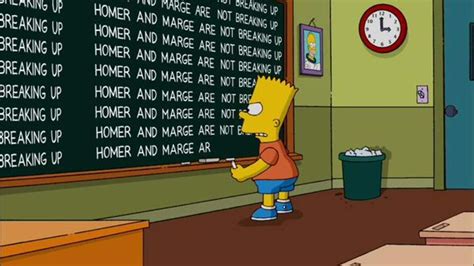 Bart In Denial Over Simpsons Marriage Split Ents And Arts News Sky News