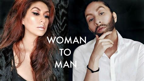 Woman To Man Transformation Makeup Transformation Youtube