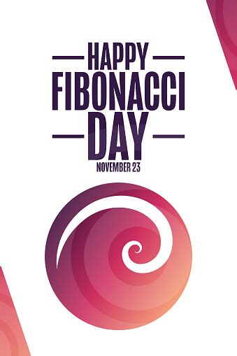 Happy Fibonacci Day November 23 Holiday Concept Template For Background
