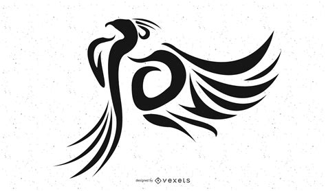 Beautiful Phoenix Tribal Tattoo Vector Download