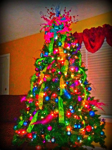 Christmas Tree With Bright Colors For The Home Pinterest Bright