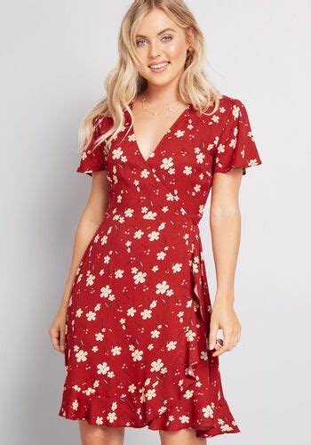 Princess Highway Absolutely Adoring Wrap Dress In Red Floral Red Wrap