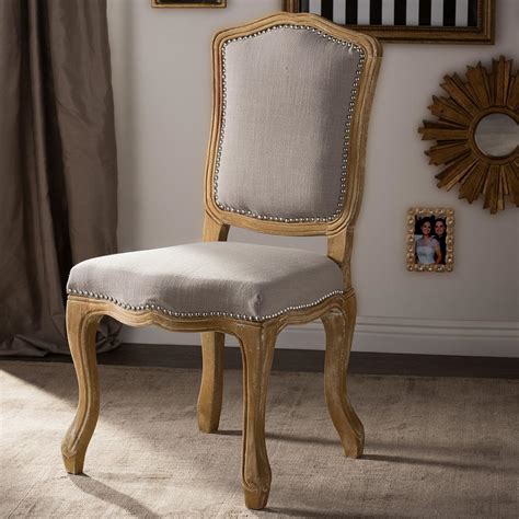 Baxton Studio Chateauneuf Beige Fabric Upholstered Dining Chair 28862