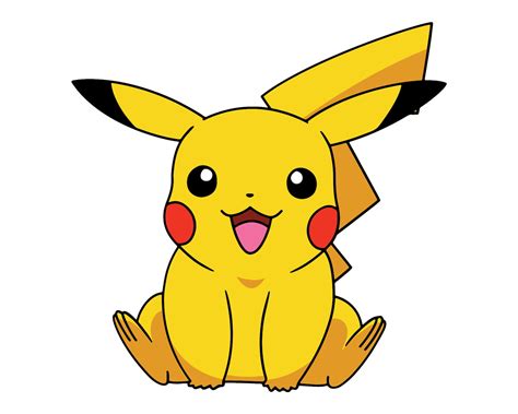 Pokemon Svg Happy Pikachu Png Dxf Cut Files Layered Etsy
