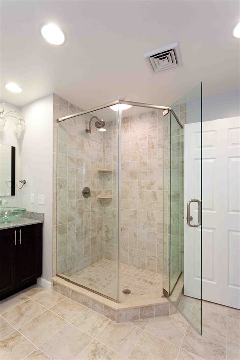 Glass Neo Angle Shower In Our Master Bath With Double Sinks Neo Angle