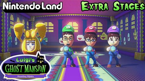 Nintendo Land Co Op Luigis Ghost Mansion Extra Stages Youtube