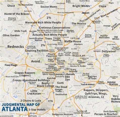 Judgmental Map Of Atlanta Gafollowers