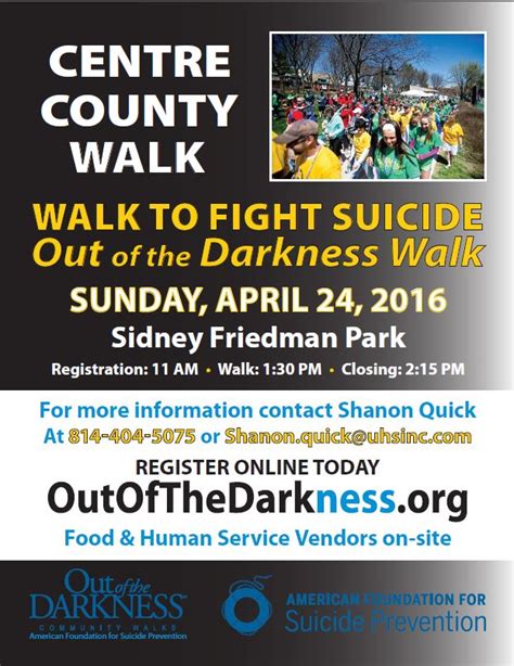 Out Of The Darkness Walk Healthy Penn State