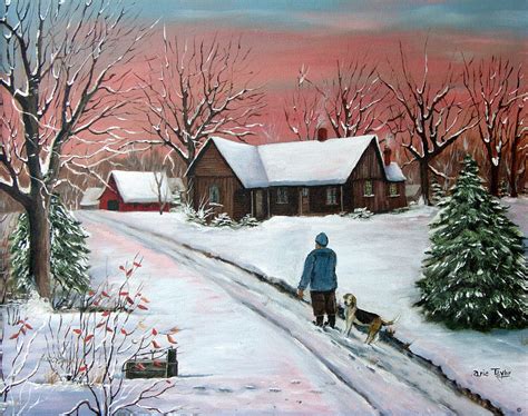 Old Farm Winter Paintings Gallery