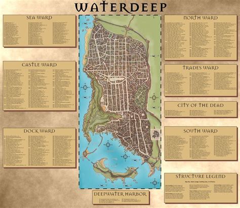 Map Of Waterdeep I Made With Locations Added All In One Place Dndmaps