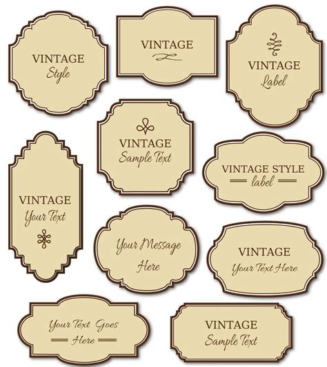 Vintage Label Frame Png Clip Art Library