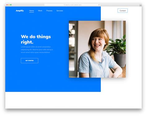 Amplify Free One Page Agency Website Template Colorlib