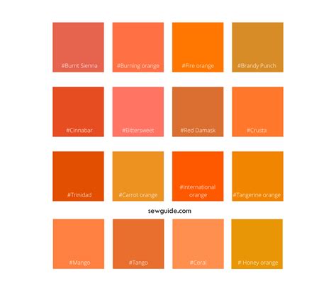 Orange Color Shades And Combinations For Clothes 李 Sewguide