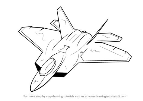Step By Step How To Draw Lockheed Martin F 22 Raptor