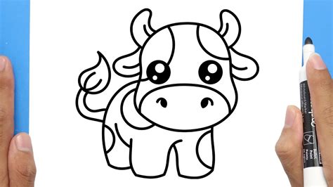 How To Draw A Cow Step By Step Tutorial For Beginners Youtube