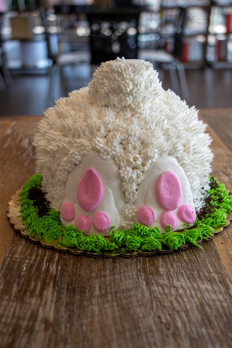Carved Easter Bunny Butt Cake Three Brothers Bakery