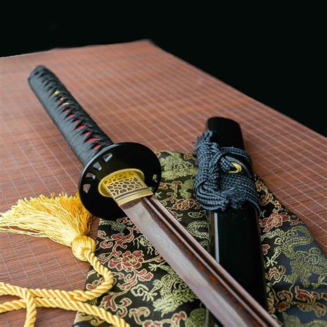 Forged Full Tang Red Damascus Blade Japanese Katana Samurai Real Sword