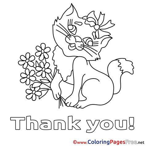 Thank You Printable Coloring Page For Adults Pdf  Thank You