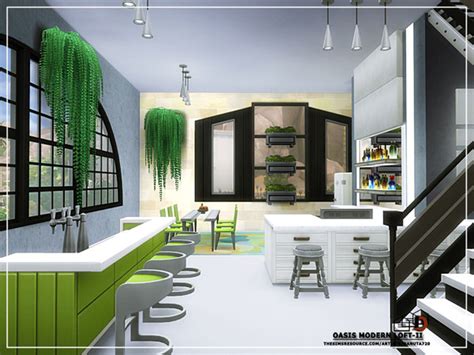 Oasis Modern Loft Ii By Danuta720 Sims 4 Residential Lots