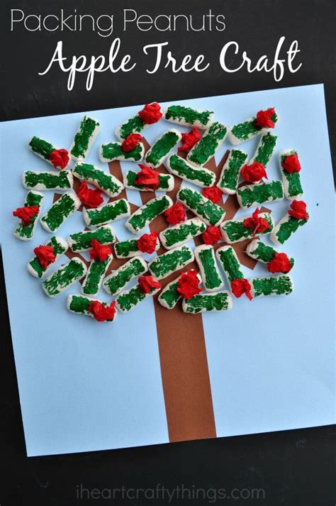 Apple Tree Kids Craft Made With Packing Peanuts Trees