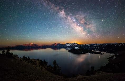 Milky Way Rising Over Crater Lake Photo By Manish Mamtani — National