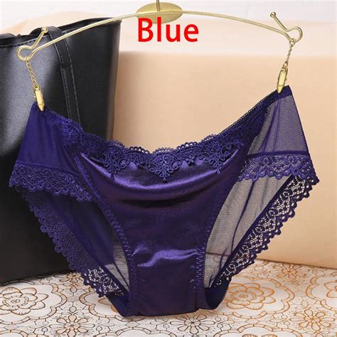 Buy Women Lady Sexy Lace Panties Silk Satin Seamless Breathable Lingerie Briefs Underwear
