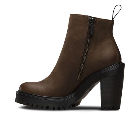 Dr Martens Magdalena Womens Leather Heeled Chelsea Boots Met