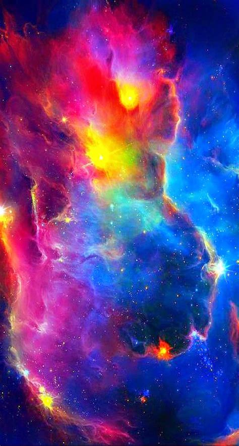 Colorful Space Nebula Stars Iphone 6 Plus Hd Wallpaper Hd