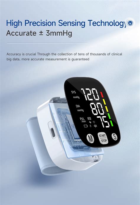 Automatic Digital Wrist Blood Pressure Monitor Heart Rate Pulse