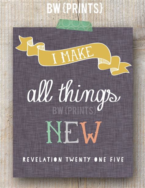 I Make All Things Newrevelation Print By Bwprints On Etsy 1200
