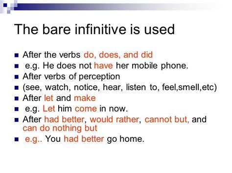 Pengertian Penggunaan Dan Contoh Kalimat Bare Infinitive English Online