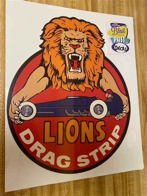 Vintage Lions Drag Strip Large 14 X 115 Decal Ebay