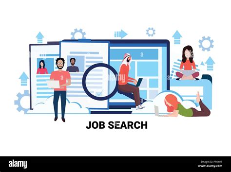 Mix Race People Searching Job Concept Human Resource Manager Choose