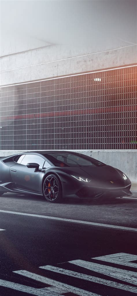 Aq50 Lamborghini Huracan Vellano Matte Black Car Flare Wallpaper