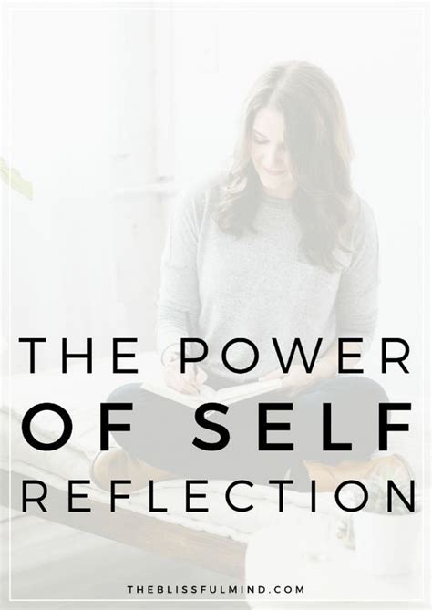Self Reflection Is One Of The Best Things You Can Do To Create A
