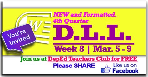 Week Th Quarter Daily Lesson Log The Deped Teachers Club Winder